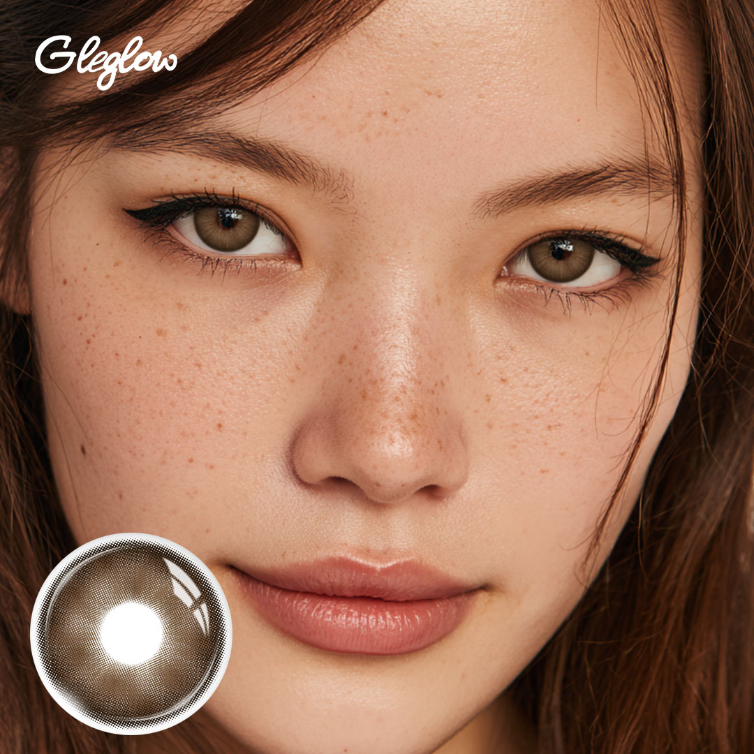 Audrey Chocolate - 1 Year, 2 lenses Colored Contacts - Gleglow