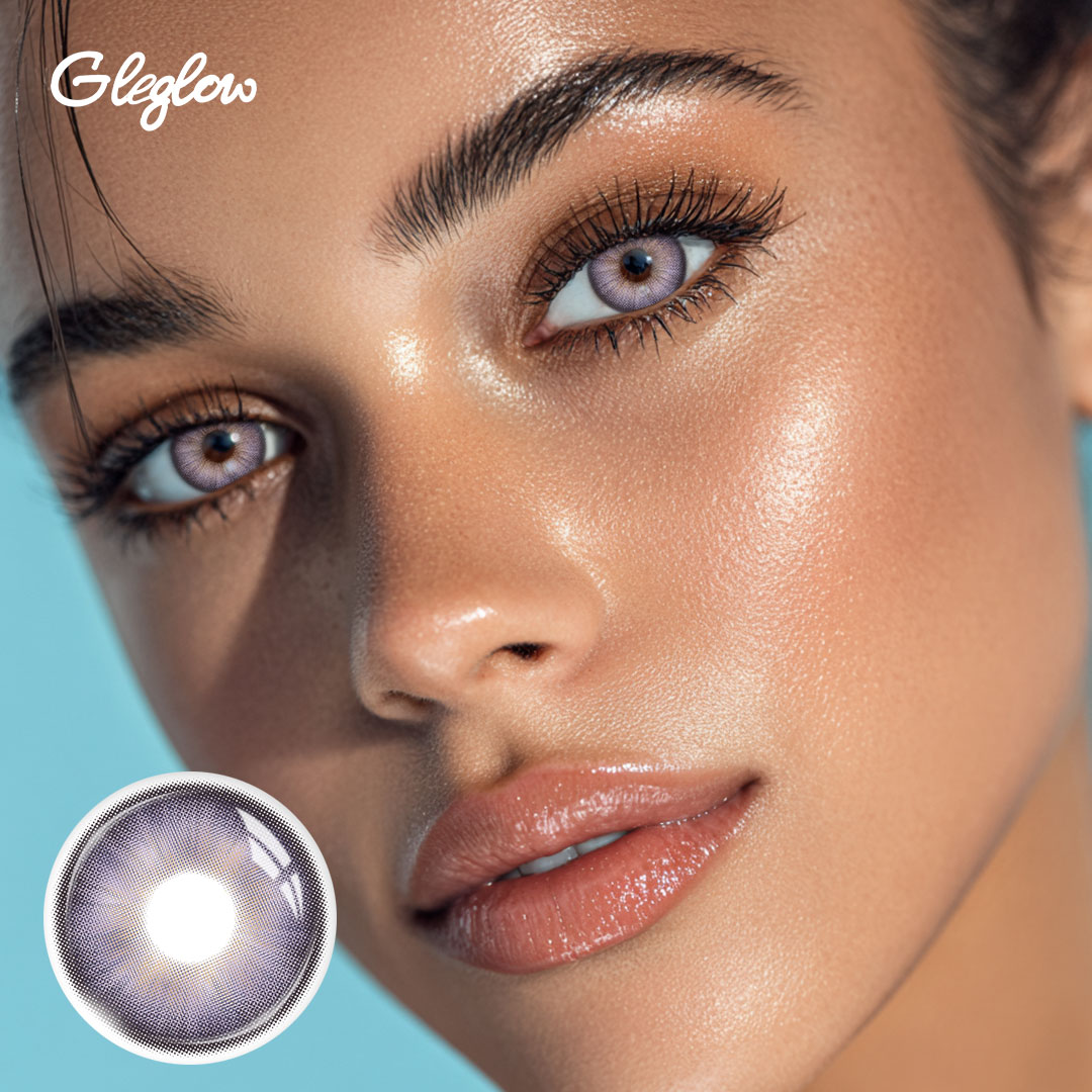 Audrey Purple - 1 Year, 2 lenses Colored Contacts - Gleglow