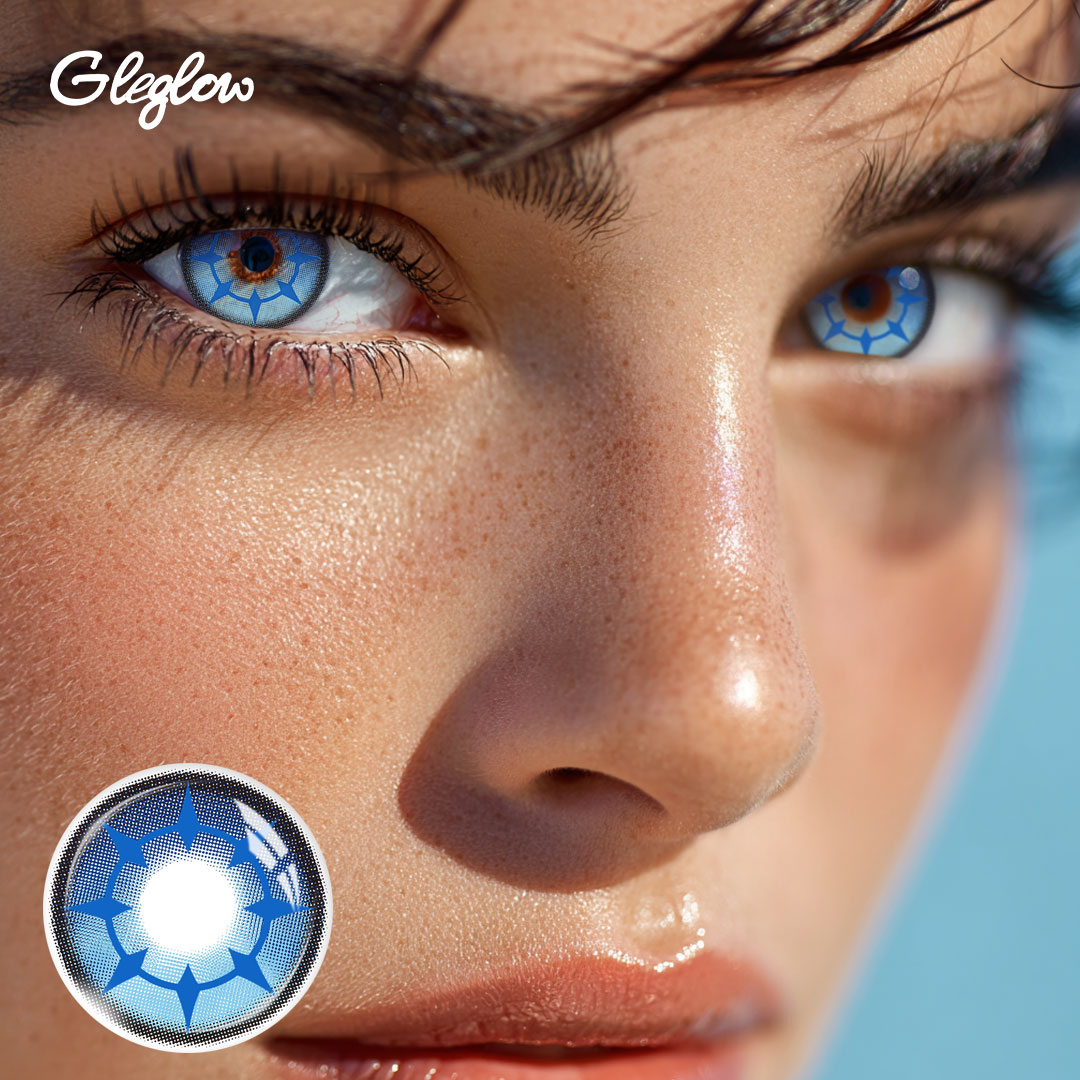 Vell Blue - 1 Year, 2 lenses Colored Contacts - Gleglow