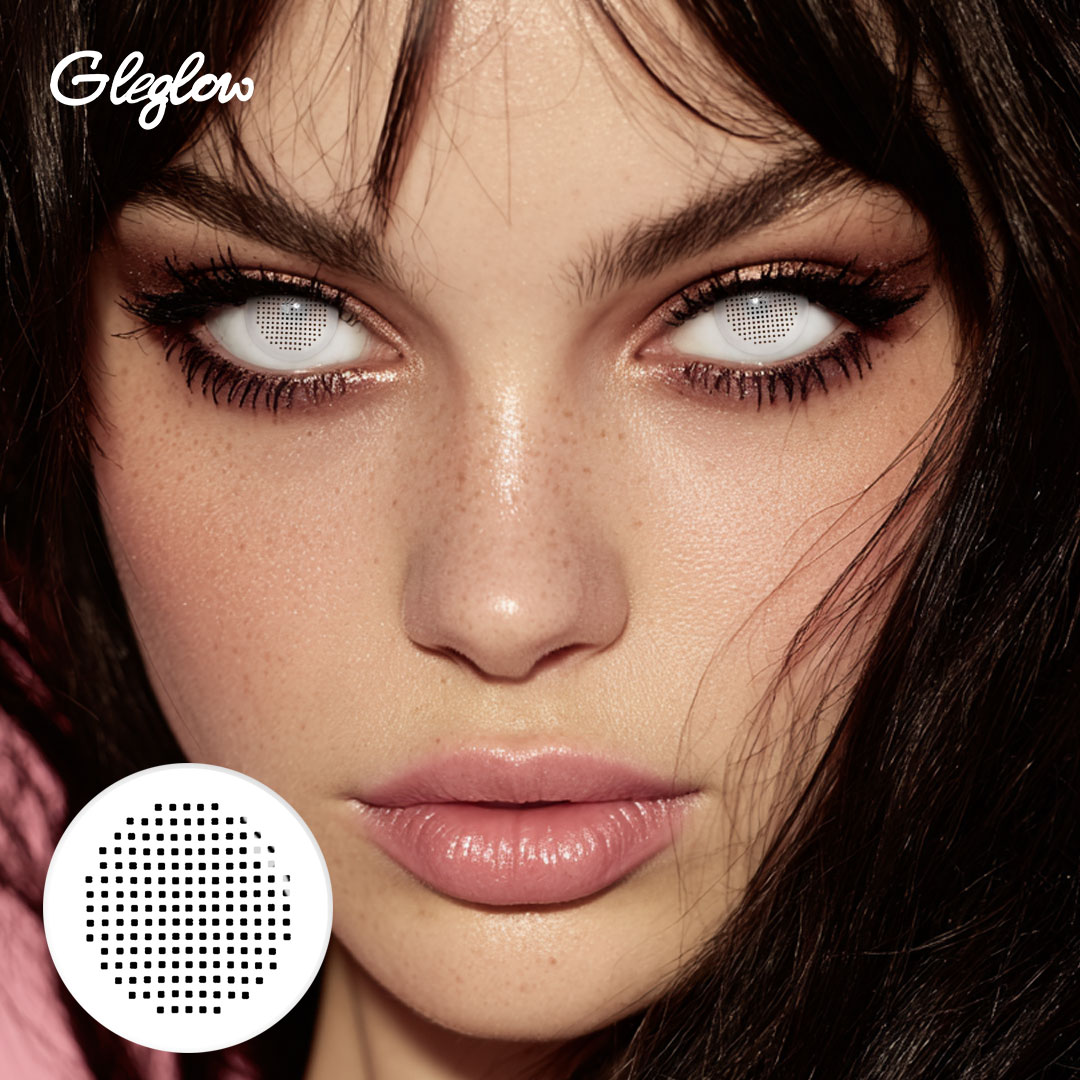 Screen White - 1 Year, 2 lenses Colored Contacts - Gleglow