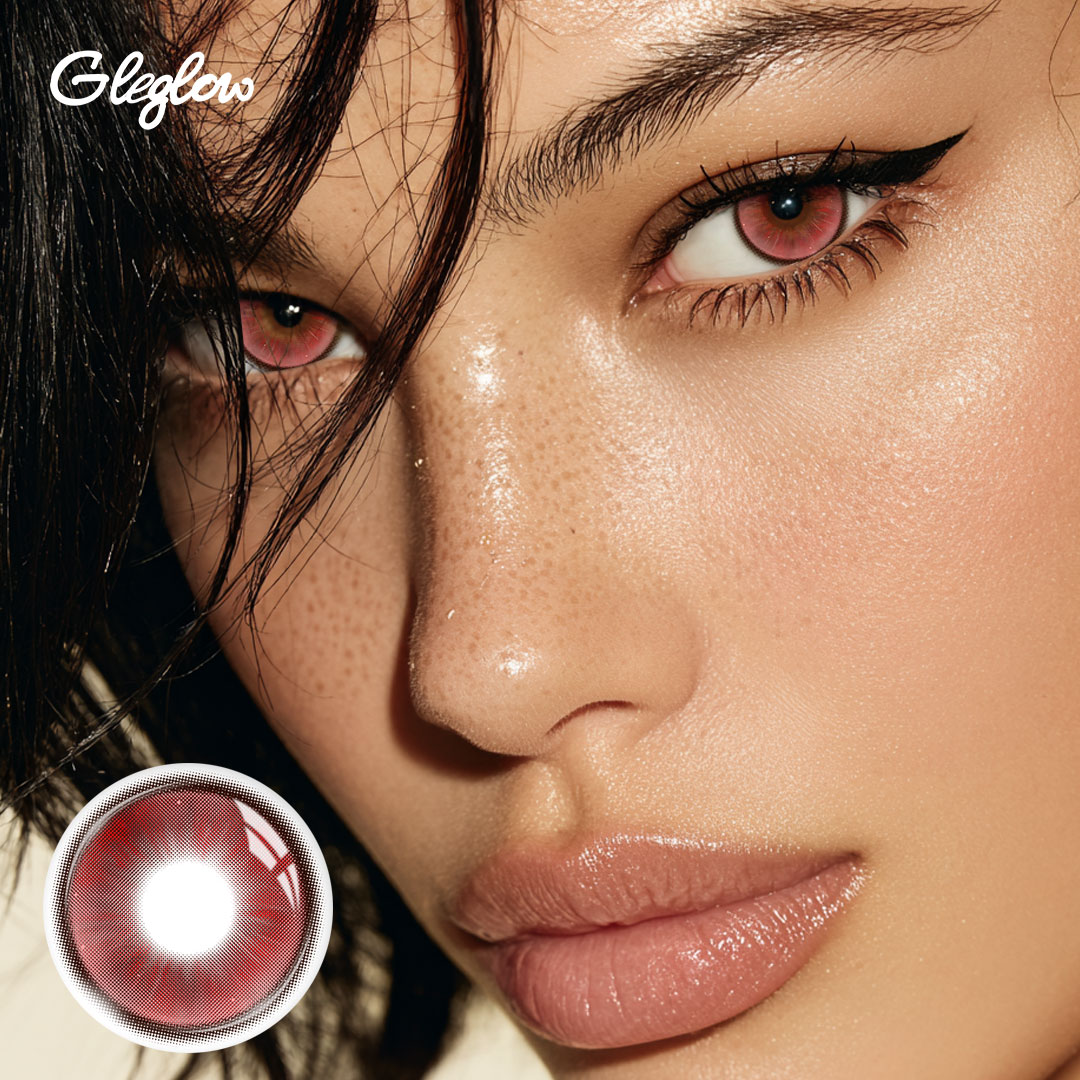 Ethereal Glow Red - 1 Year, 2 lenses Colored Contacts - Gleglow