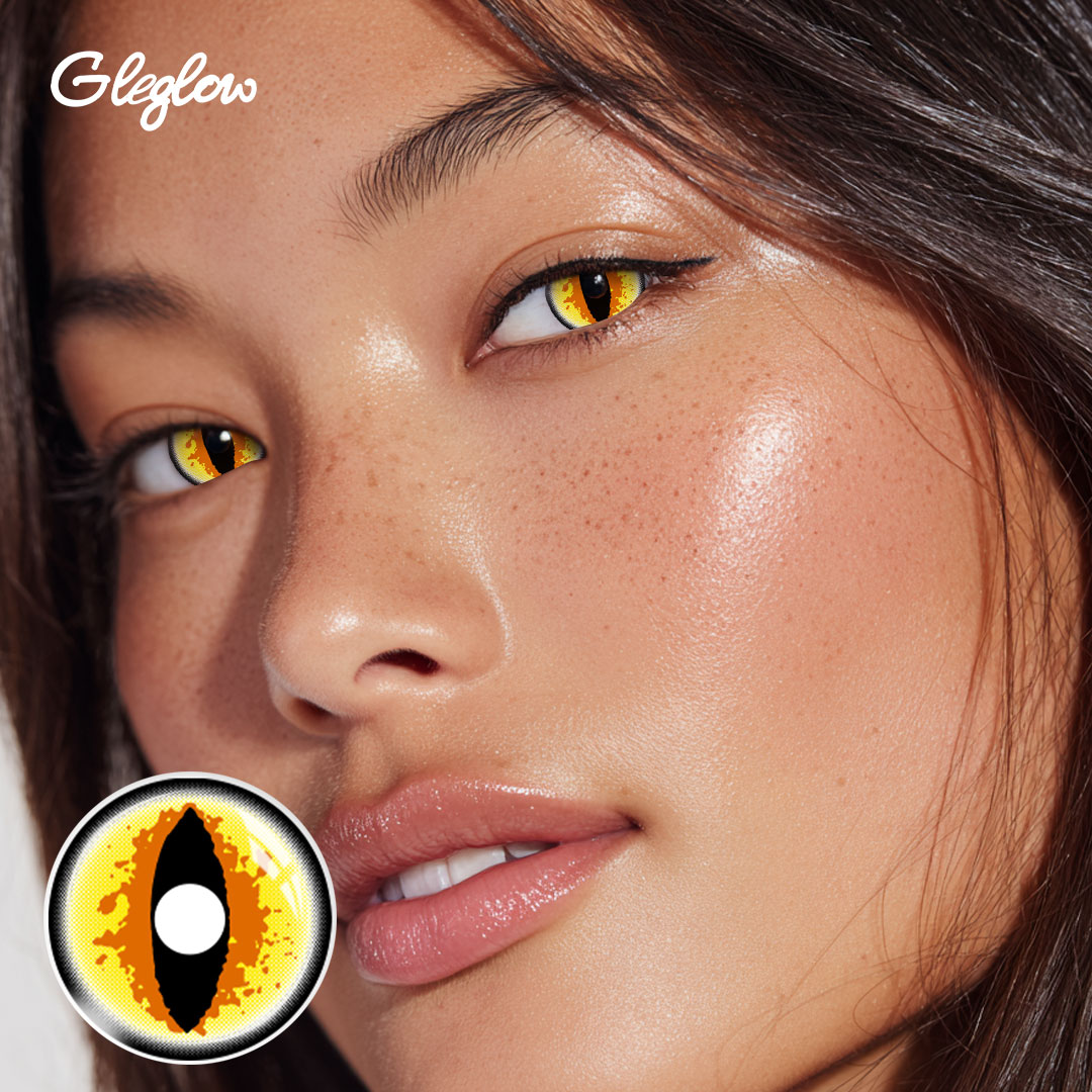 Fantasy Yellow - 1 Year, 2 lenses Colored Contacts - Gleglow
