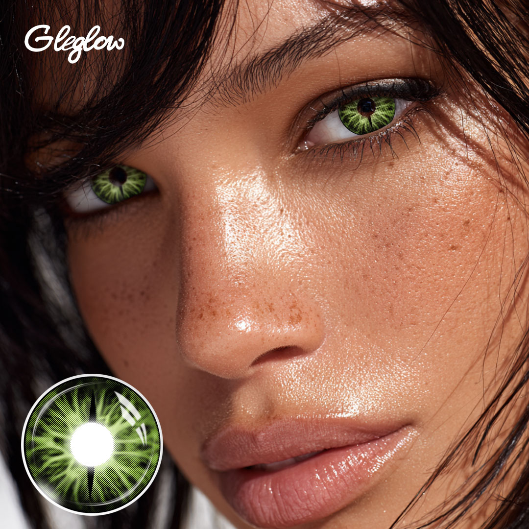 Snake Gaze Green - 1 Year, 2 lenses Colored Contacts - Gleglow