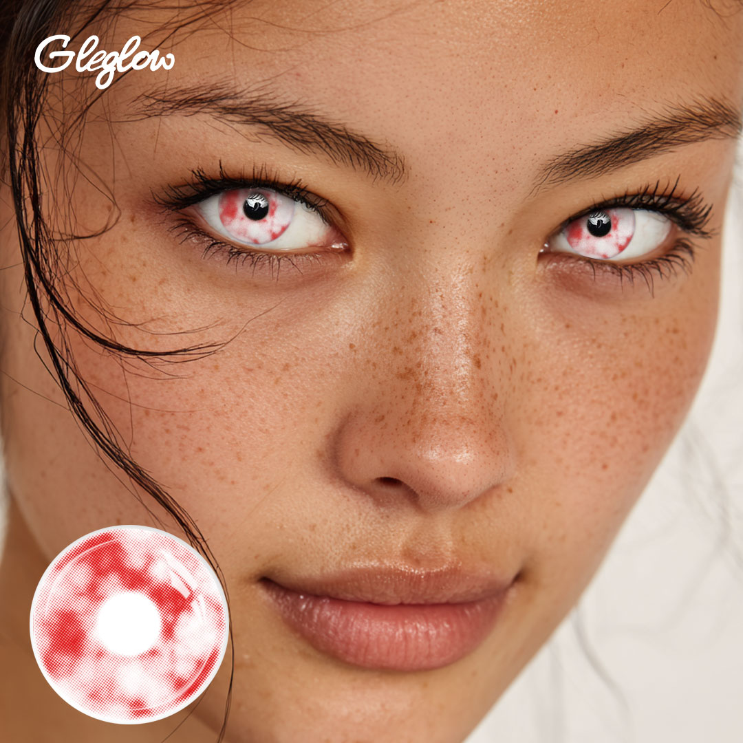Blood Cell White - 1 Year, 2 lenses Colored Contacts - Gleglow