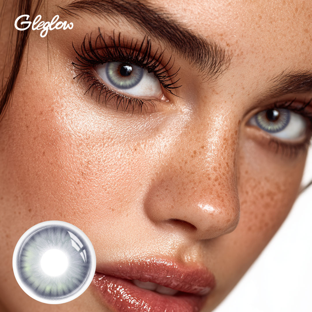 Gloss Blue - 1 Year, 2 lenses Colored Contacts - Gleglow