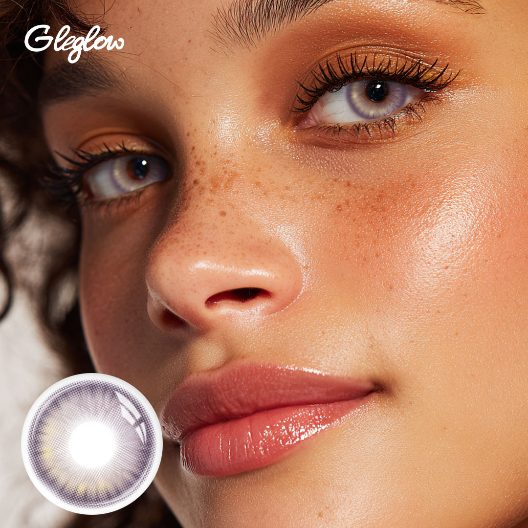 Gloss Purple - 1 Year, 2 lenses Colored Contacts - Gleglow