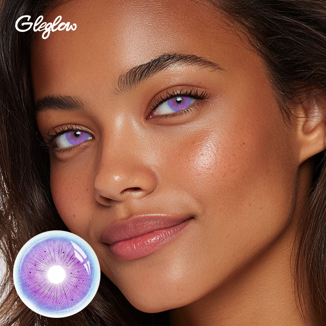 Klyra Purple - 1 Year, 2 lenses Colored Contacts - Gleglow