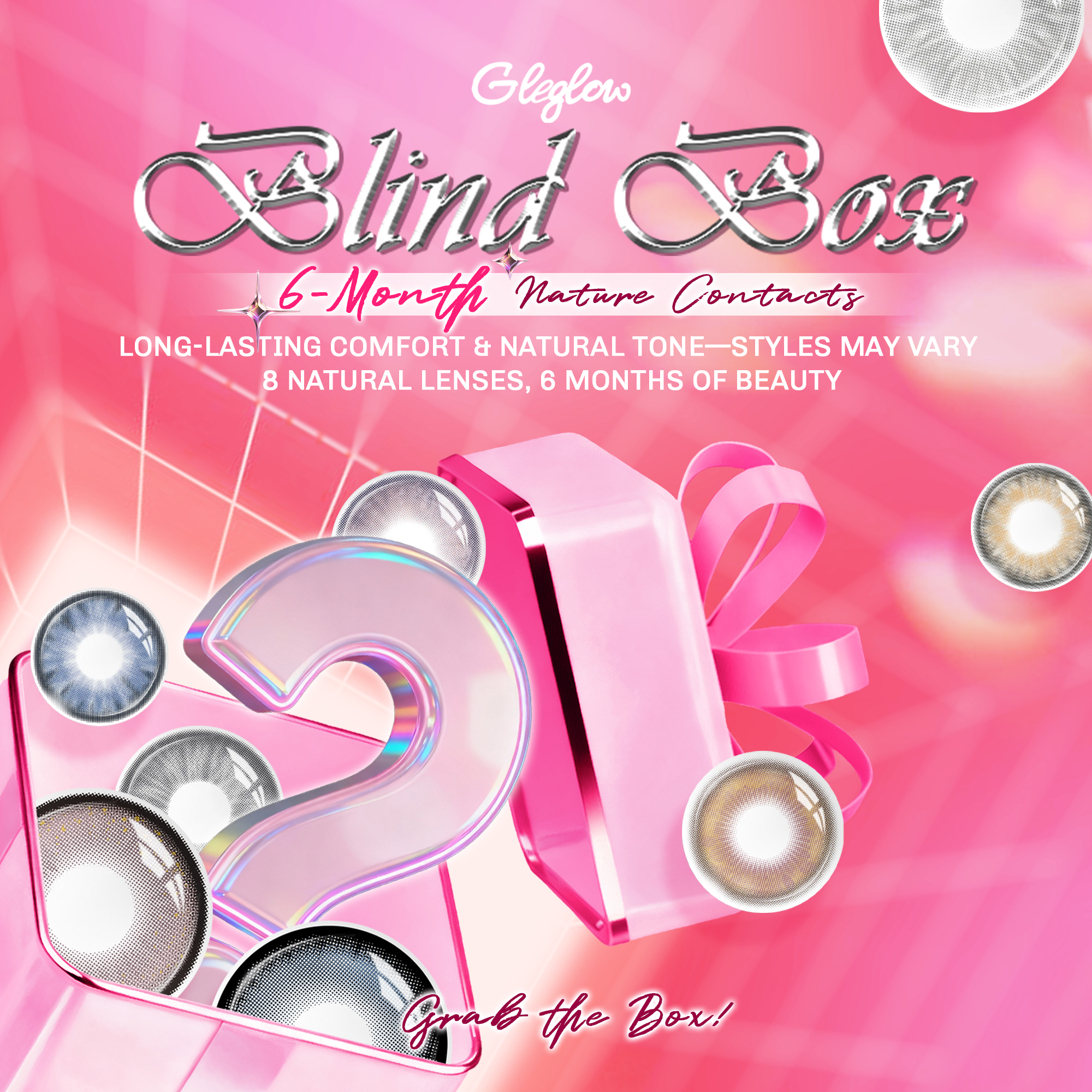 Gleglow 6-Month Nature Contacts Blind Box | 8 Pairs