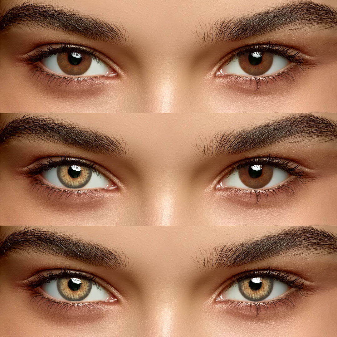 Velvet Brown - 1 Year, 2 lenses Colored Contacts - Gleglow