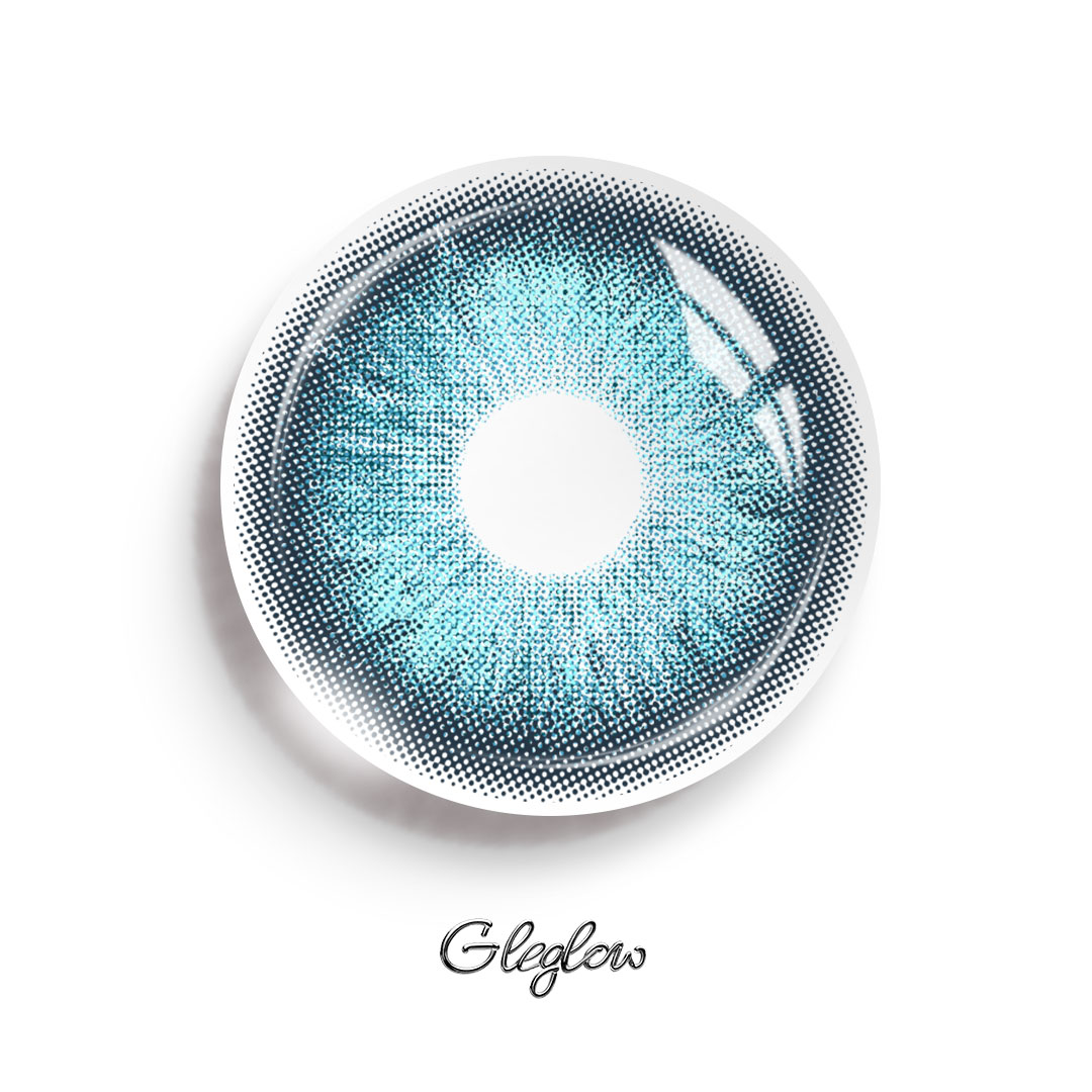 Iced Blue - 1 Year, 2 lenses Colored Contacts - Gleglow