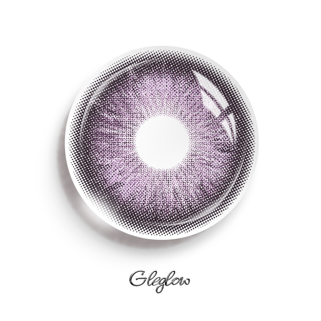 Iced Purple - 1 Year, 2 lenses Colored Contacts - Gleglow