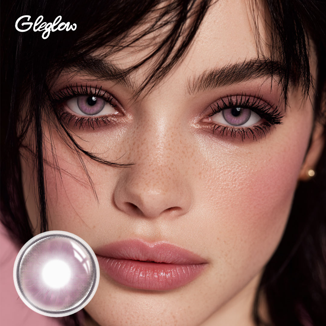 Lunor Pink - 1 Year, 2 lenses Colored Contacts - Gleglow