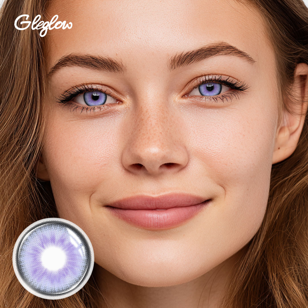 Kaien Purple - 1 Year, 2 lenses Colored Contacts - Gleglow