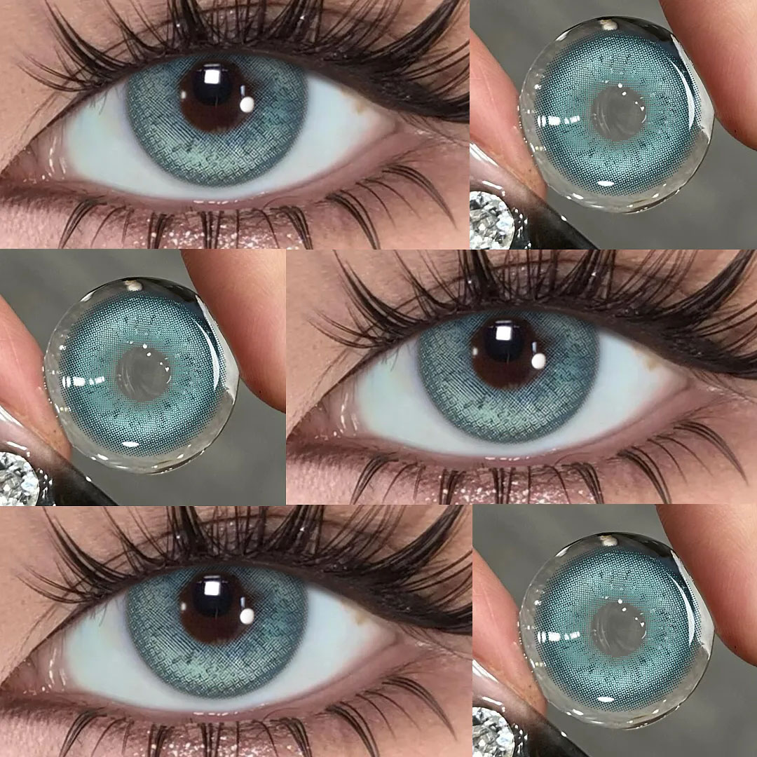 Icebound Blue - 1 Year, 2 lenses Colored Contacts - Gleglow