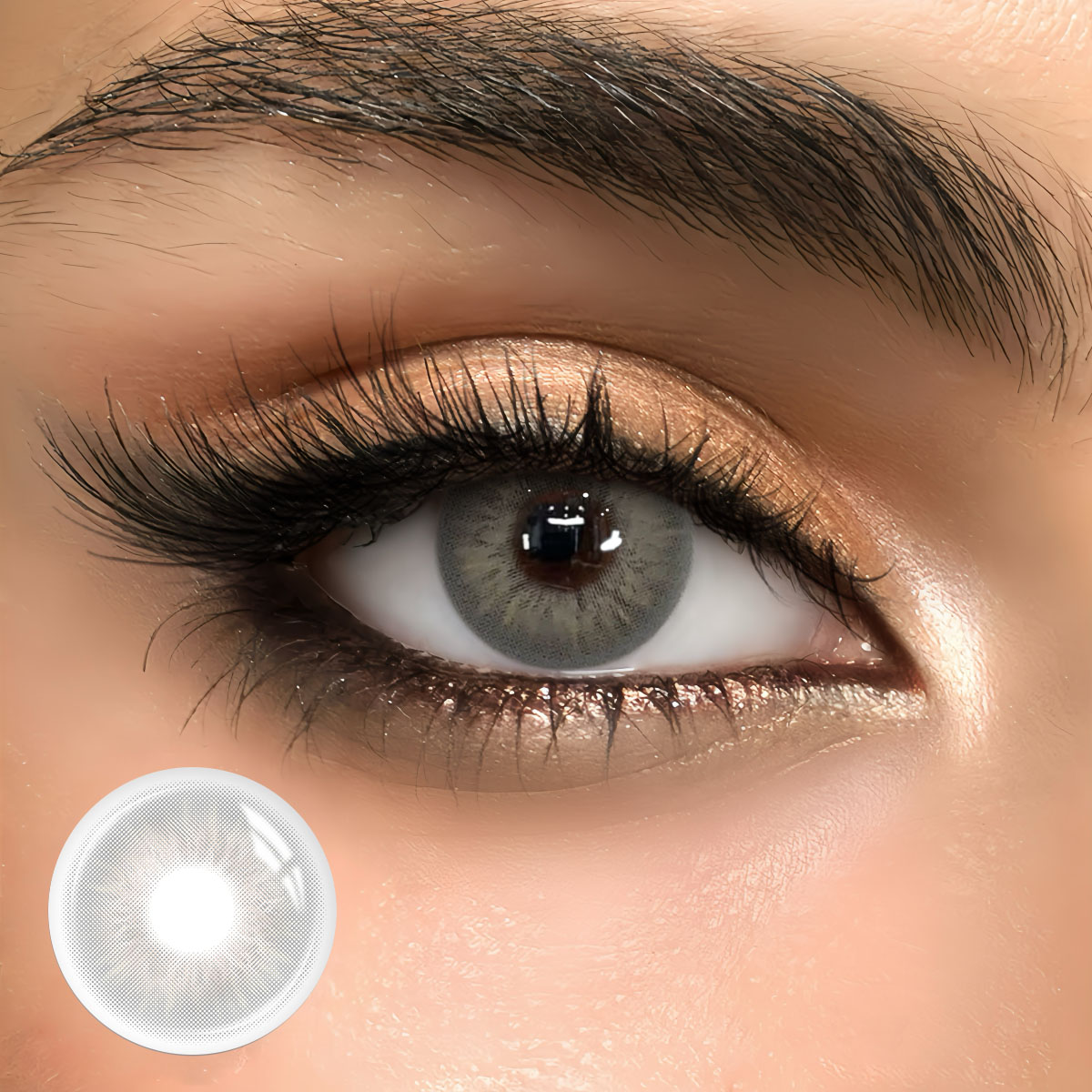 Moeli Grey - 1 Year, 2 lenses Colored Contacts - Gleglow