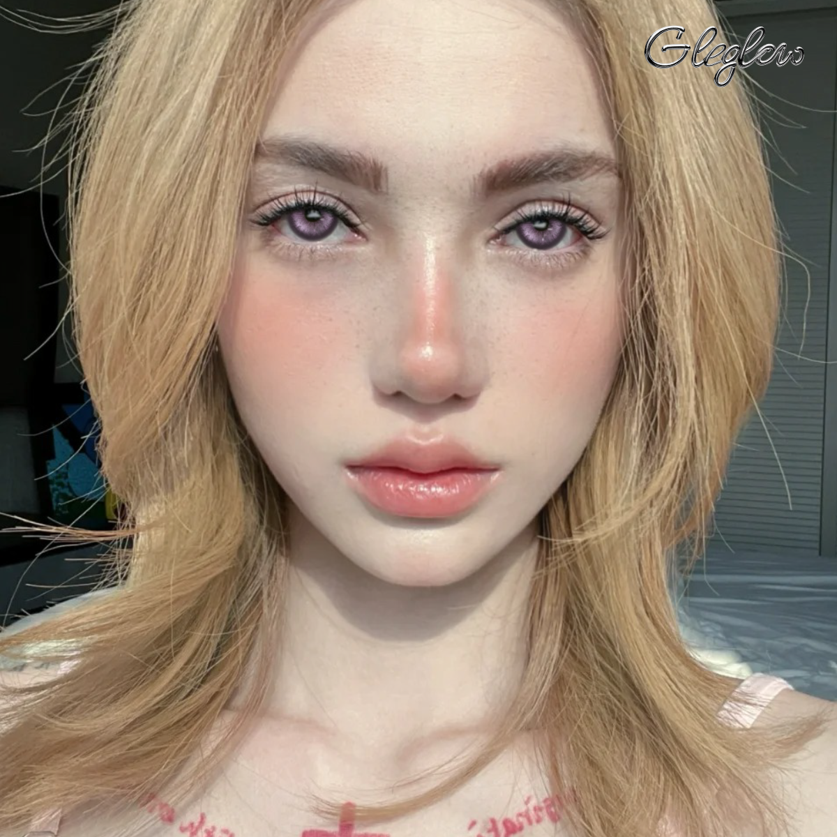 Iced Purple - 1 Year, 2 lenses Colored Contacts - Gleglow