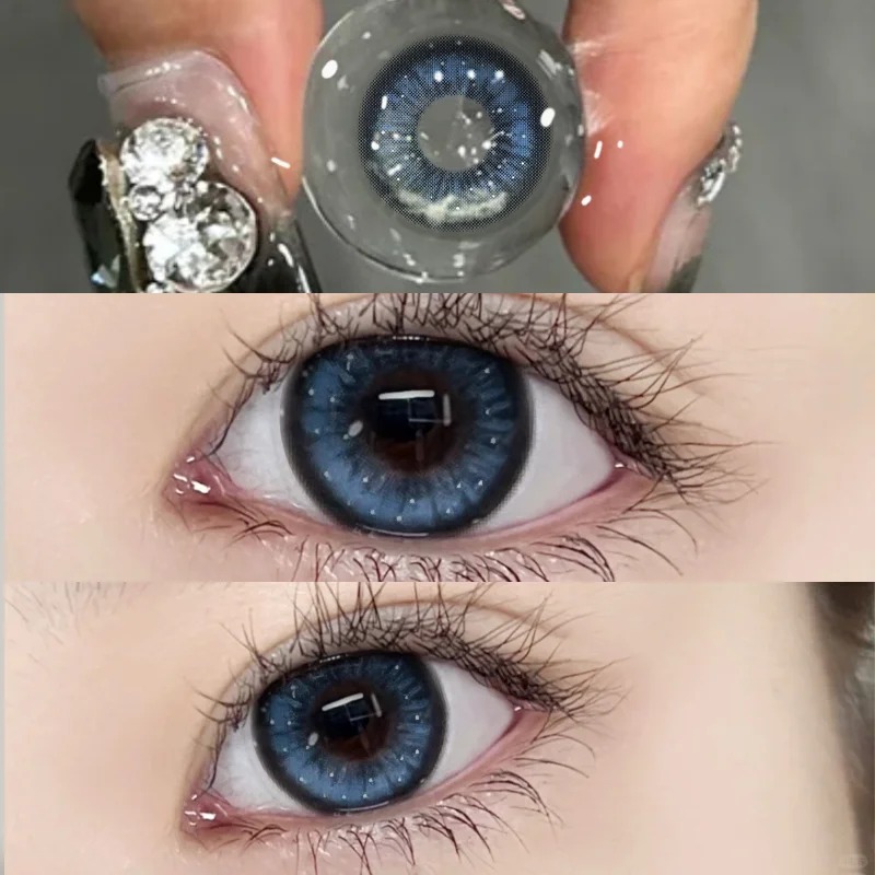 Aerin Blue - monthly, 2 lenses Colored Contacts - Gleglow