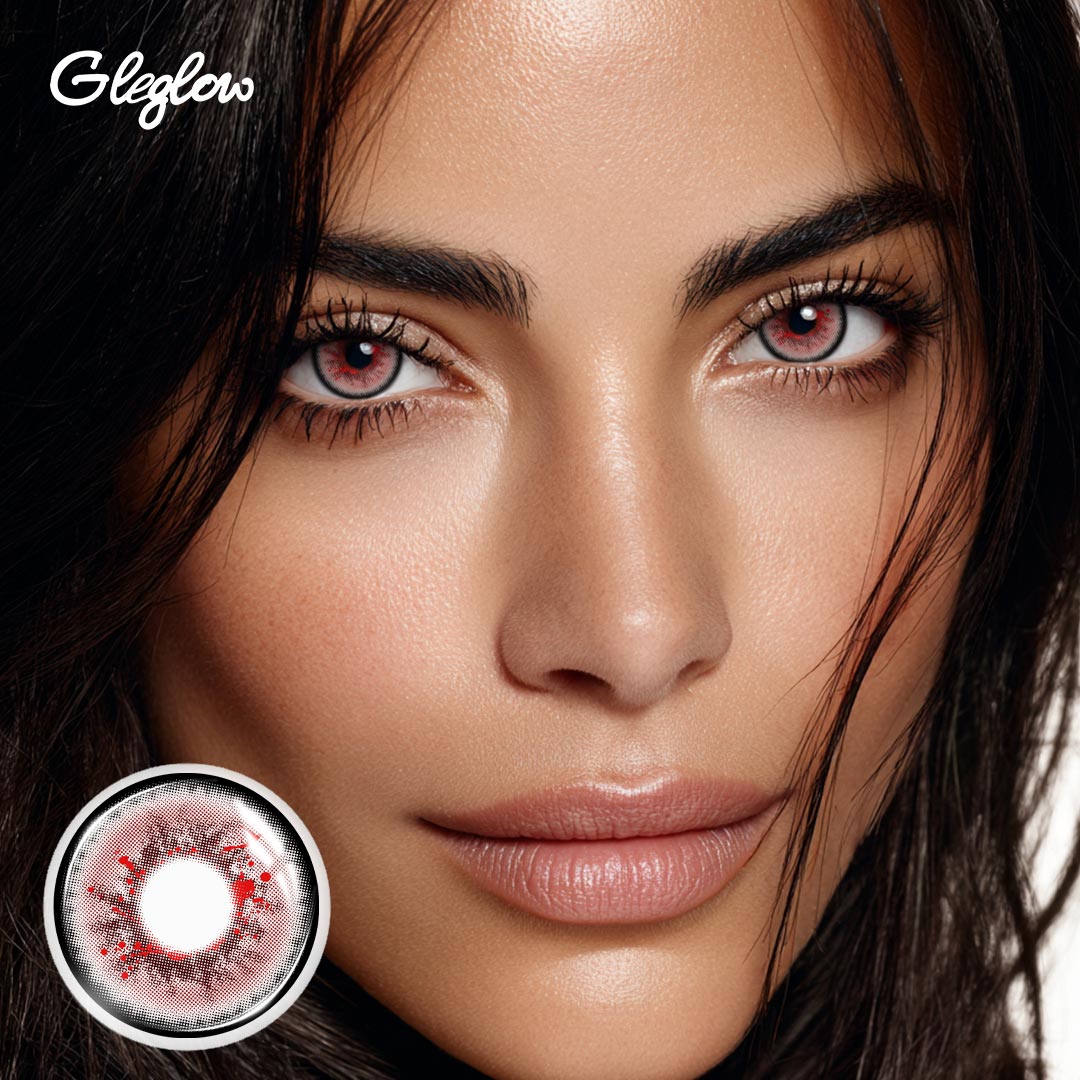 Havoc Red - 1 Year, 2 lenses Colored Contacts - Gleglow