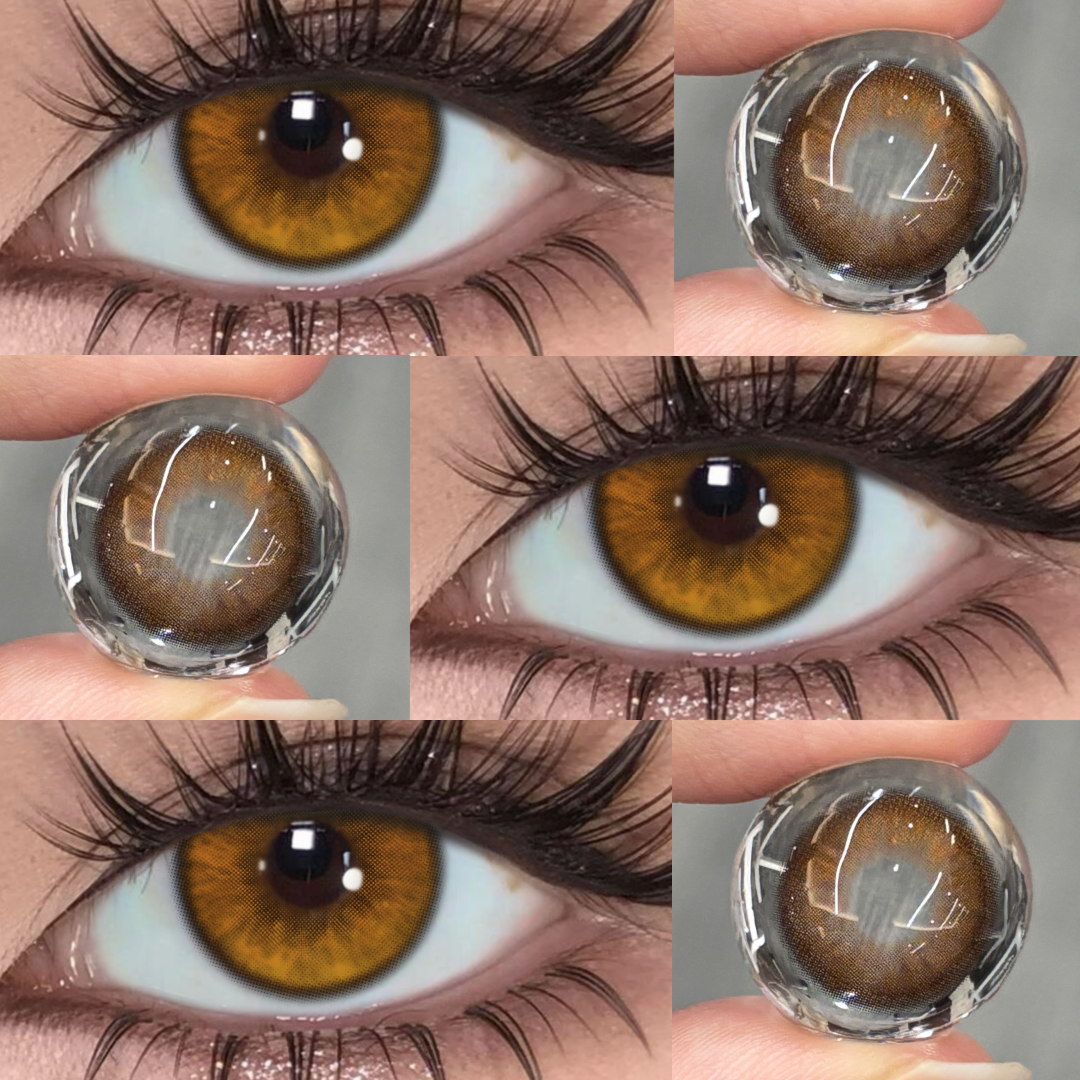 Firework Brown - 1 Year, 2 lenses Colored Contacts - Gleglow