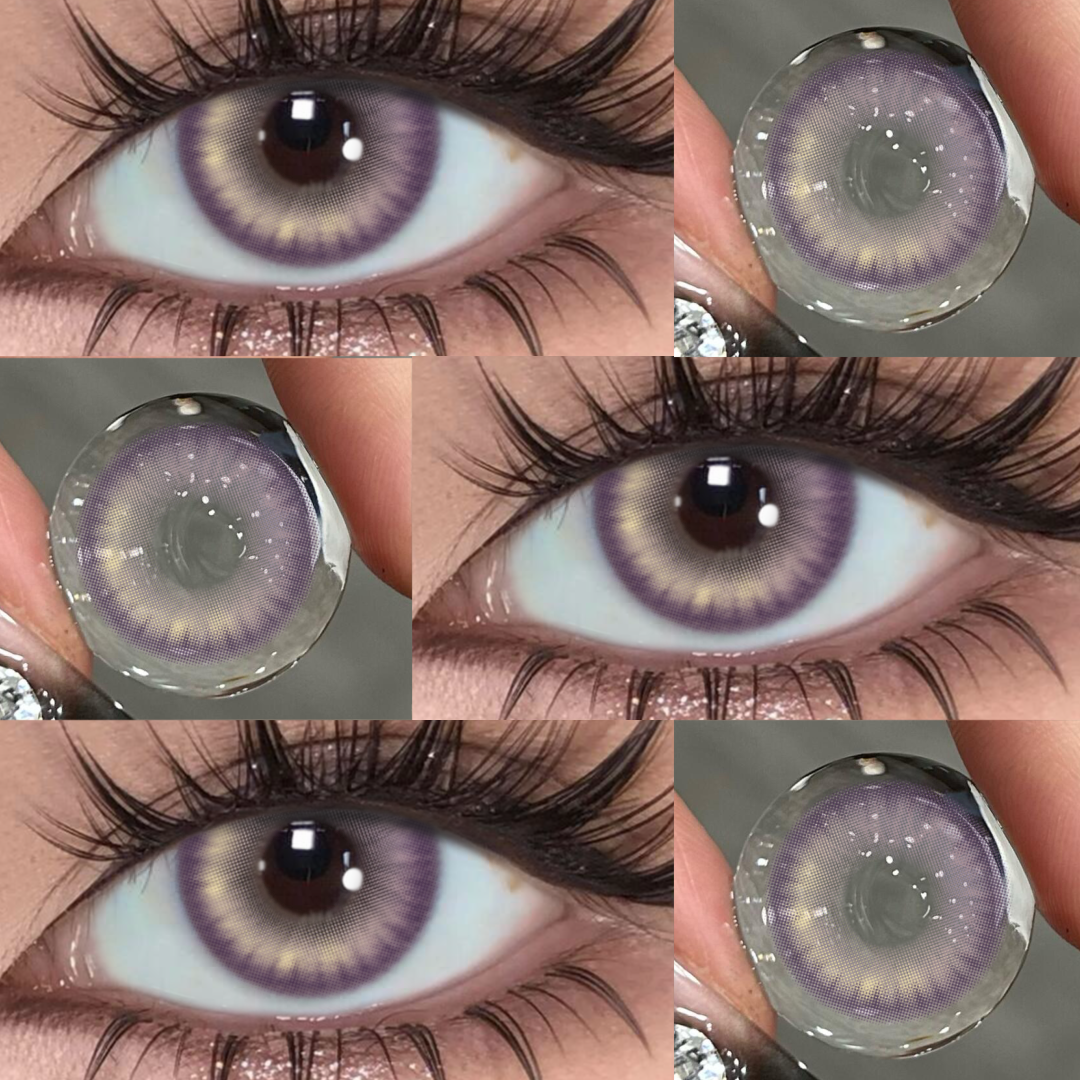 Gloss Purple - 1 Year, 2 lenses Colored Contacts - Gleglow