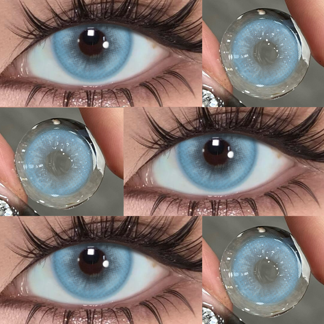 Calypso Blue - 1 Year, 2 lenses Colored Contacts - Gleglow