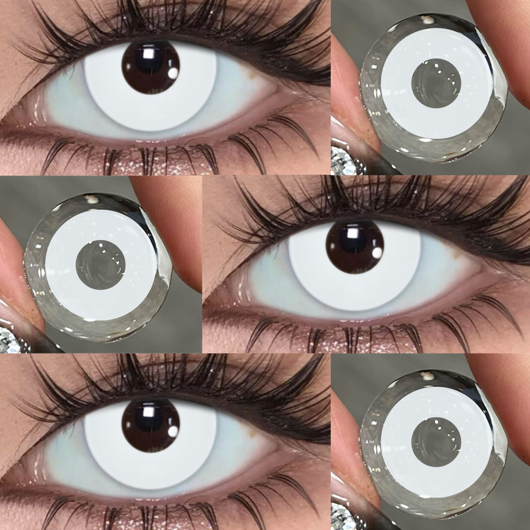 Blank White - 1 Year, 2 lenses Colored Contacts - Gleglow