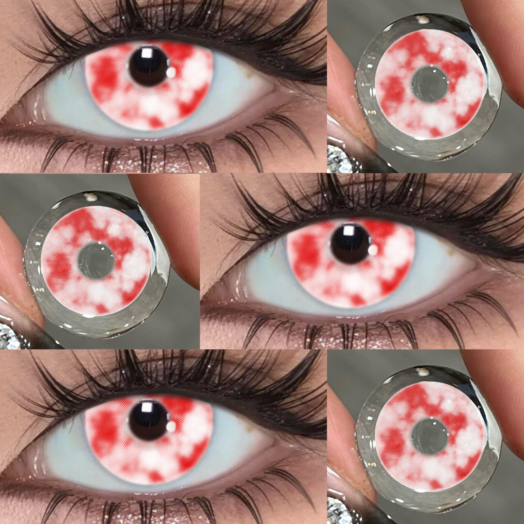 Blood Cell White - 1 Year, 2 lenses Colored Contacts - Gleglow