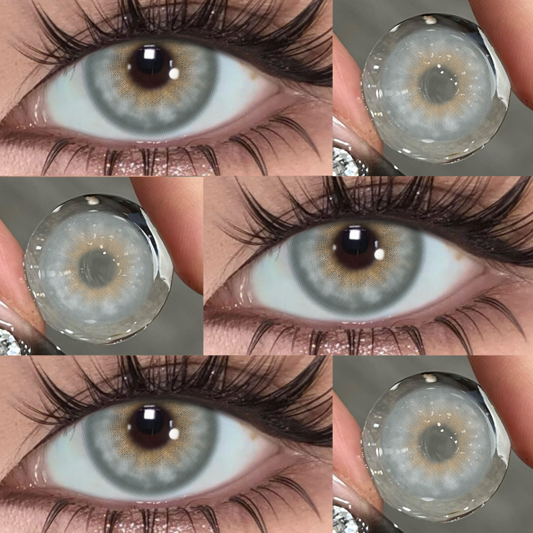 Navin Blue - 1 Year, 2 lenses Colored Contacts - Gleglow