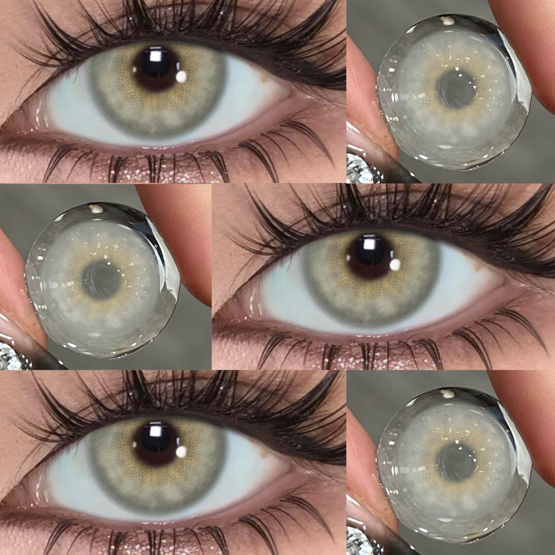 Navin Grey - 1 Year, 2 lenses Colored Contacts - Gleglow