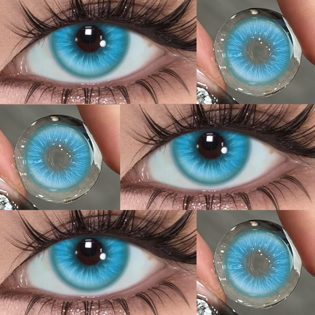 Lexor Blue - 1 Year, 2 lenses Colored Contacts - Gleglow