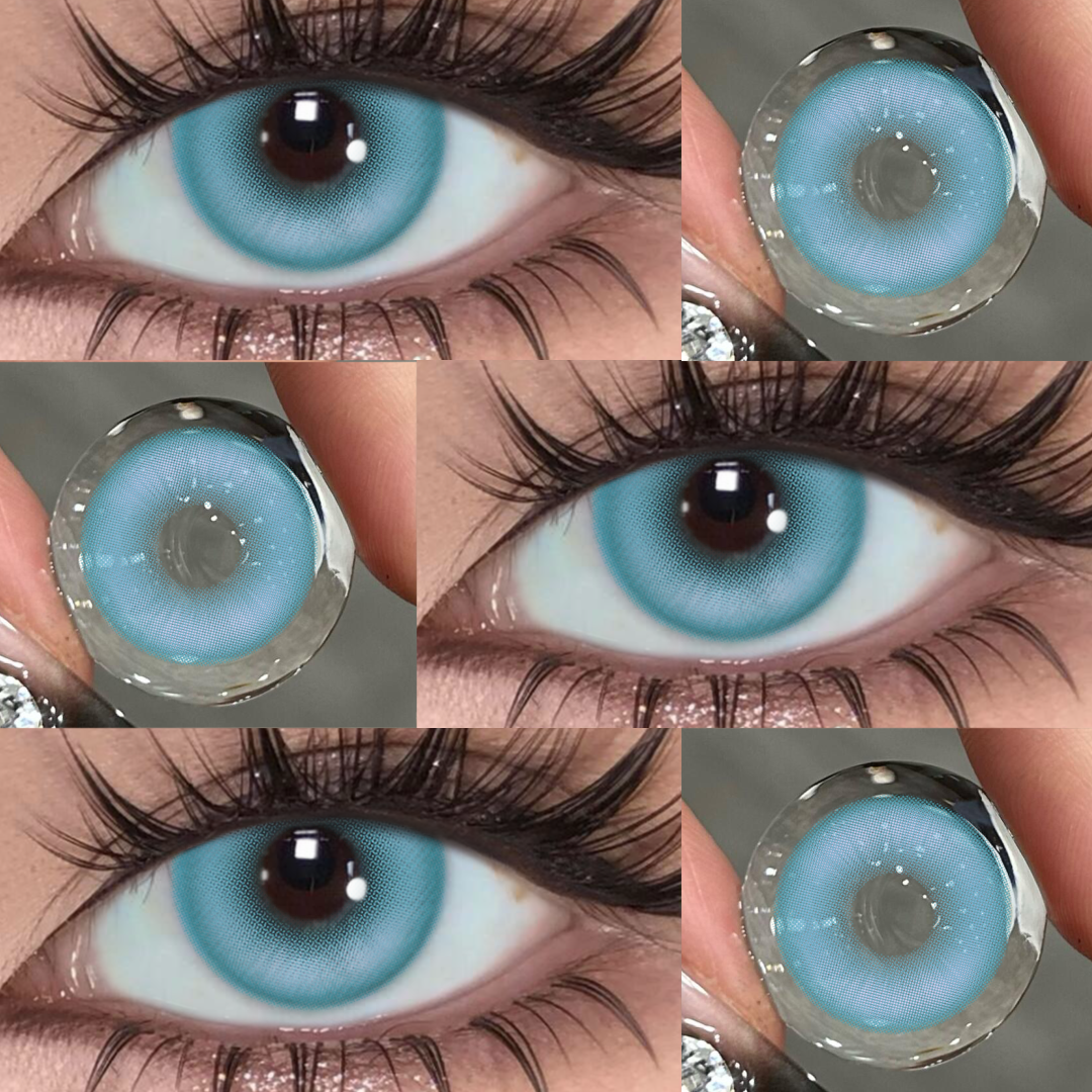 Ysera Blue - 1 Year, 2 lenses Colored Contacts - Gleglow