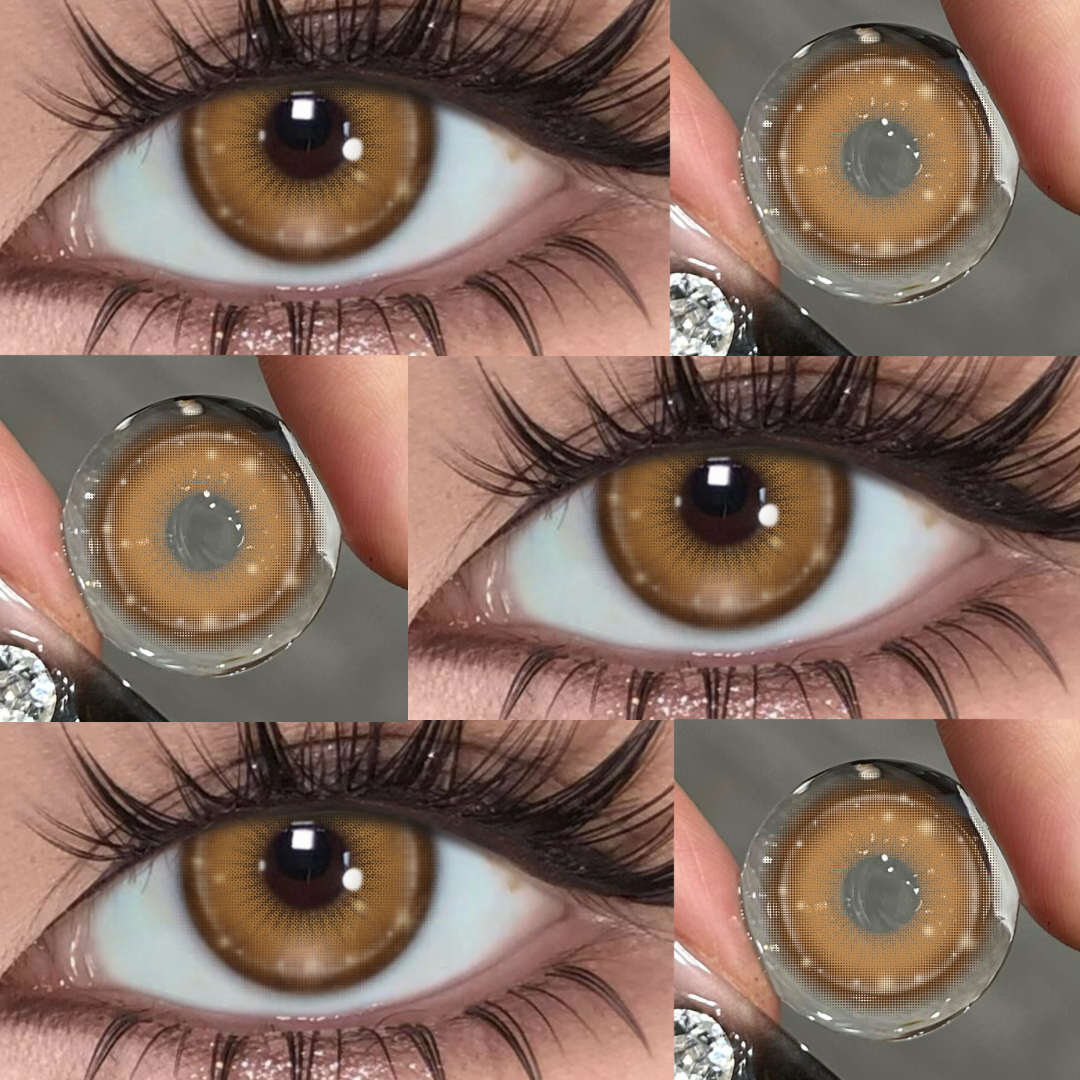 Fiora Brown - 1 Year, 2 lenses Colored Contacts - Gleglow