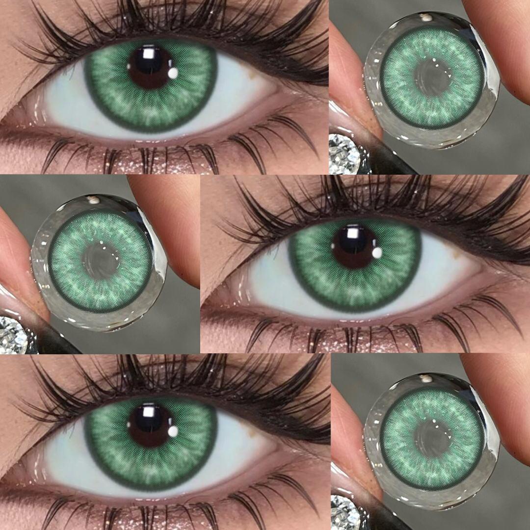 Evara Green - 1 Year, 2 lenses Colored Contacts - Gleglow
