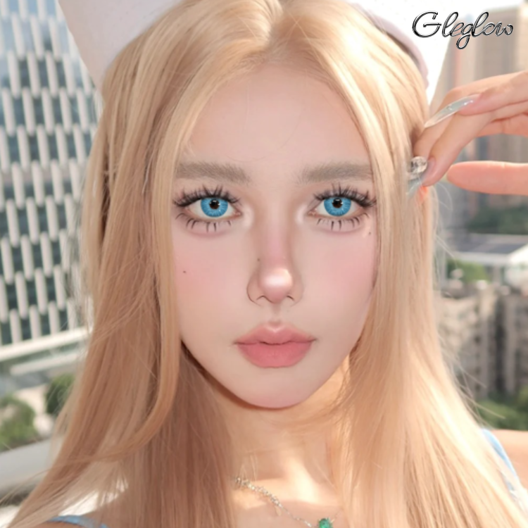 Elf Iris Blue - 1 Year, 2 lenses Colored Contacts - Gleglow