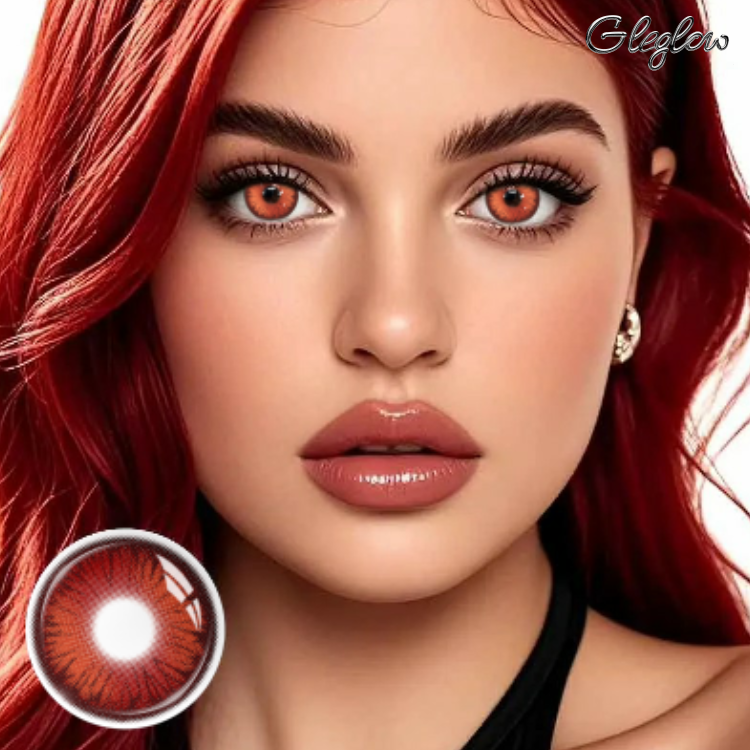 Dioren Red - monthly, 2 lenses Colored Contacts - Gleglow