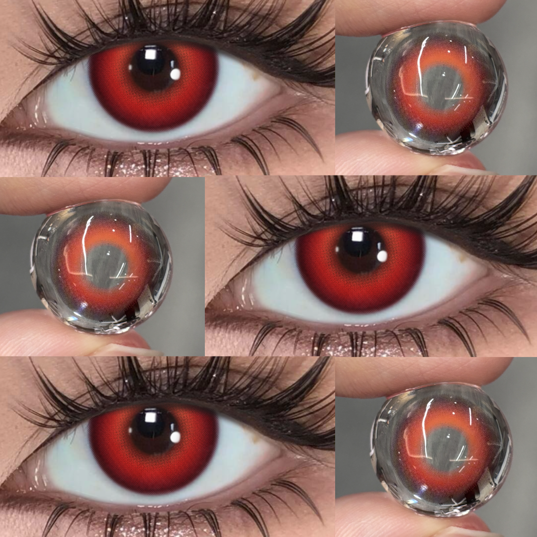 Lapis Red - 1 Year, 2 lenses Colored Contacts - Gleglow