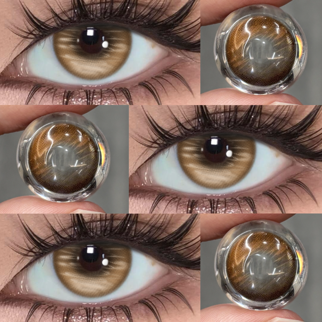Angelis Brown - 1 Year, 2 lenses Colored Contacts - Gleglow