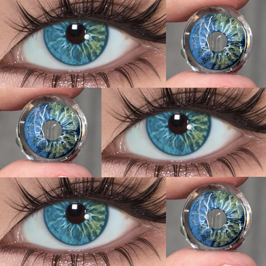 Serenor Blue - 1 Year, 2 lenses Colored Contacts - Gleglow