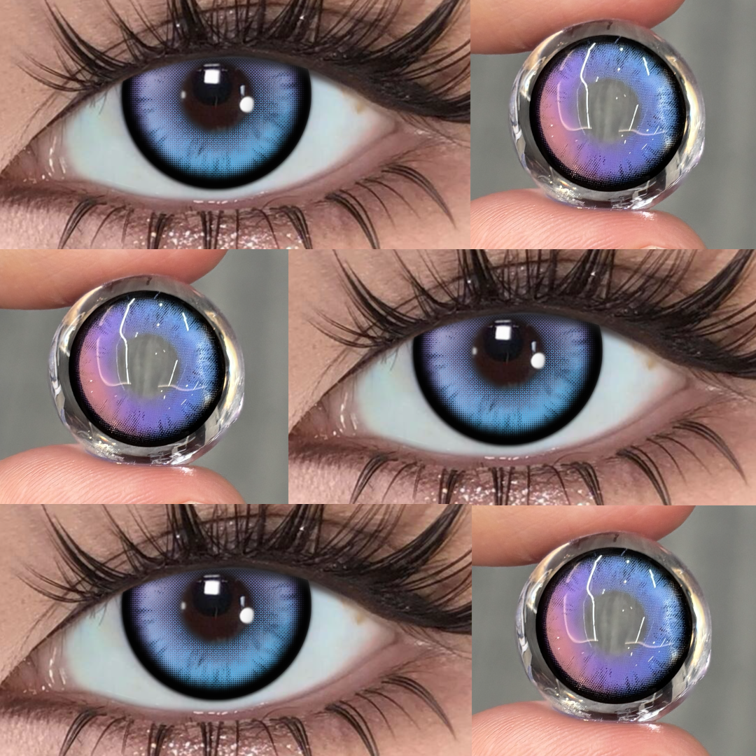 Mystara Purple - 1 Year, 2 lenses Colored Contacts - Gleglow