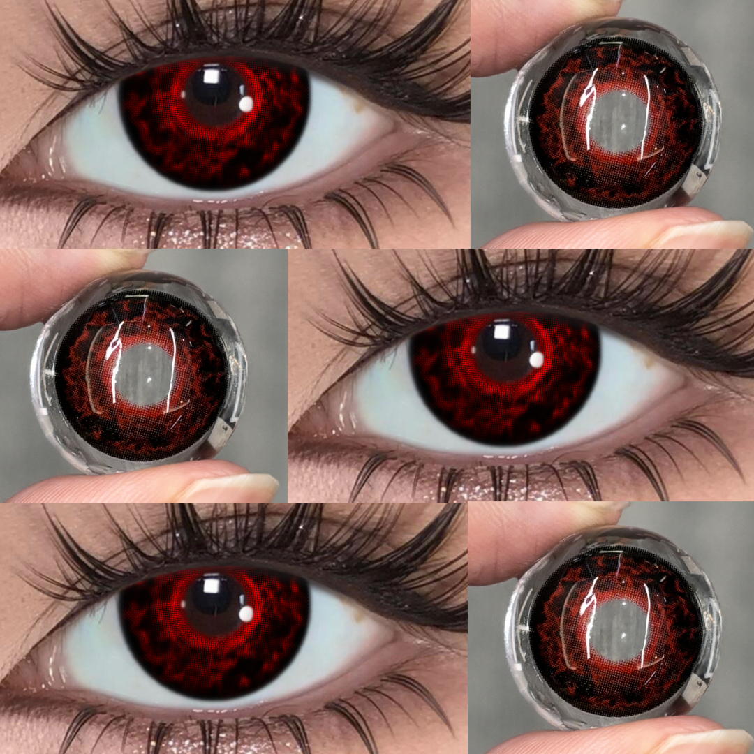 Ophely Black - 1 Year, 2 lenses Colored Contacts - Gleglow