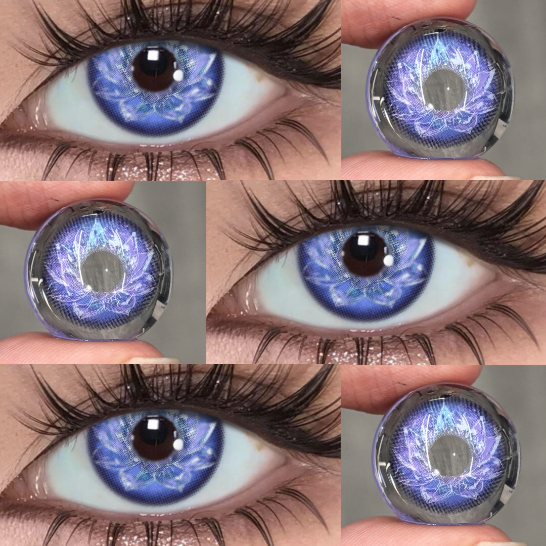 Cloudia Blue - 1 Year, 2 lenses Colored Contacts - Gleglow