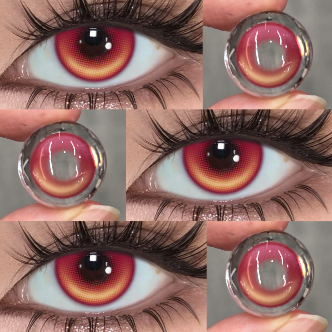 Lucida Red - 6-month，2 lenses Colored Contacts - Gleglow