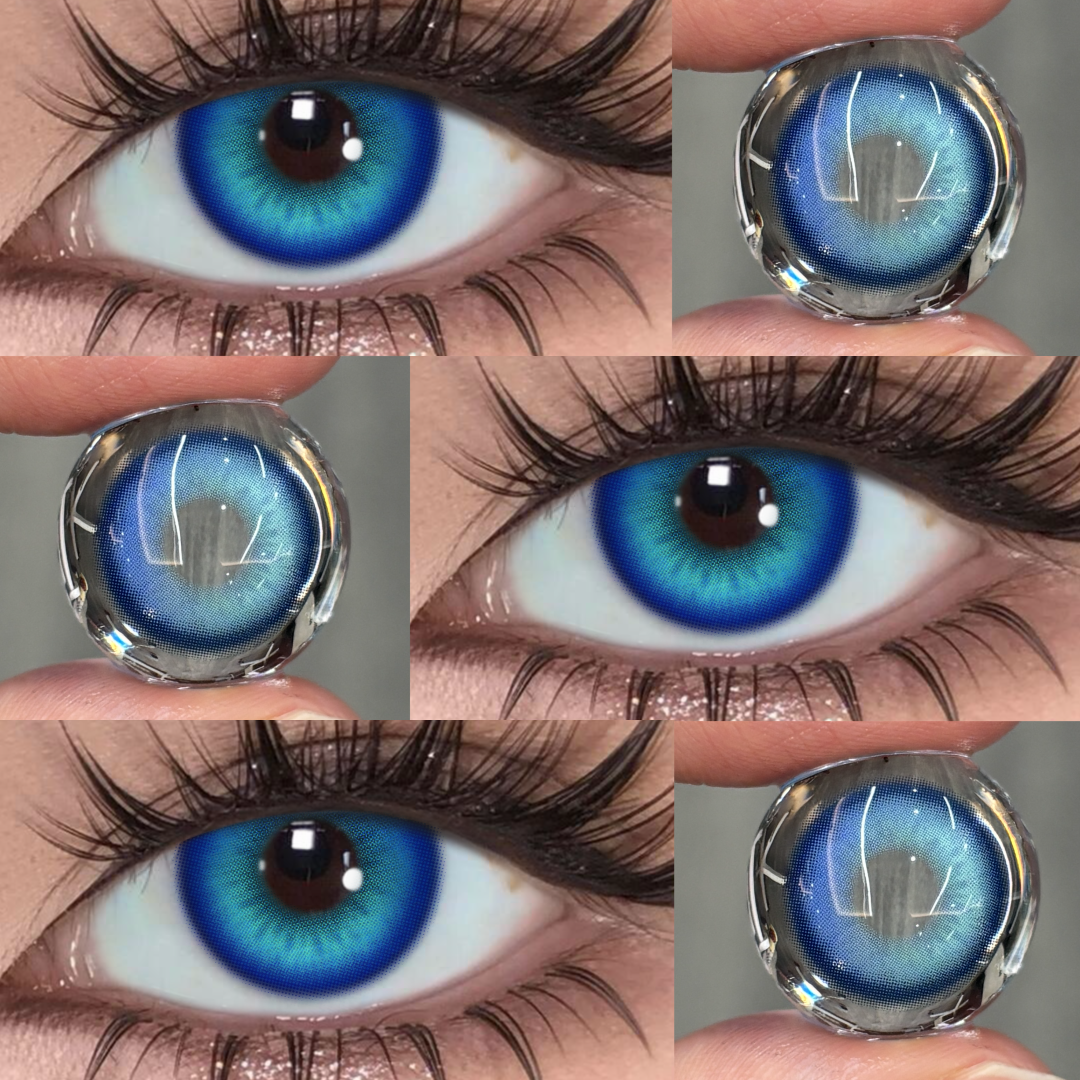 Lainis Blue - 6-month，2 lenses Colored Contacts - Gleglow