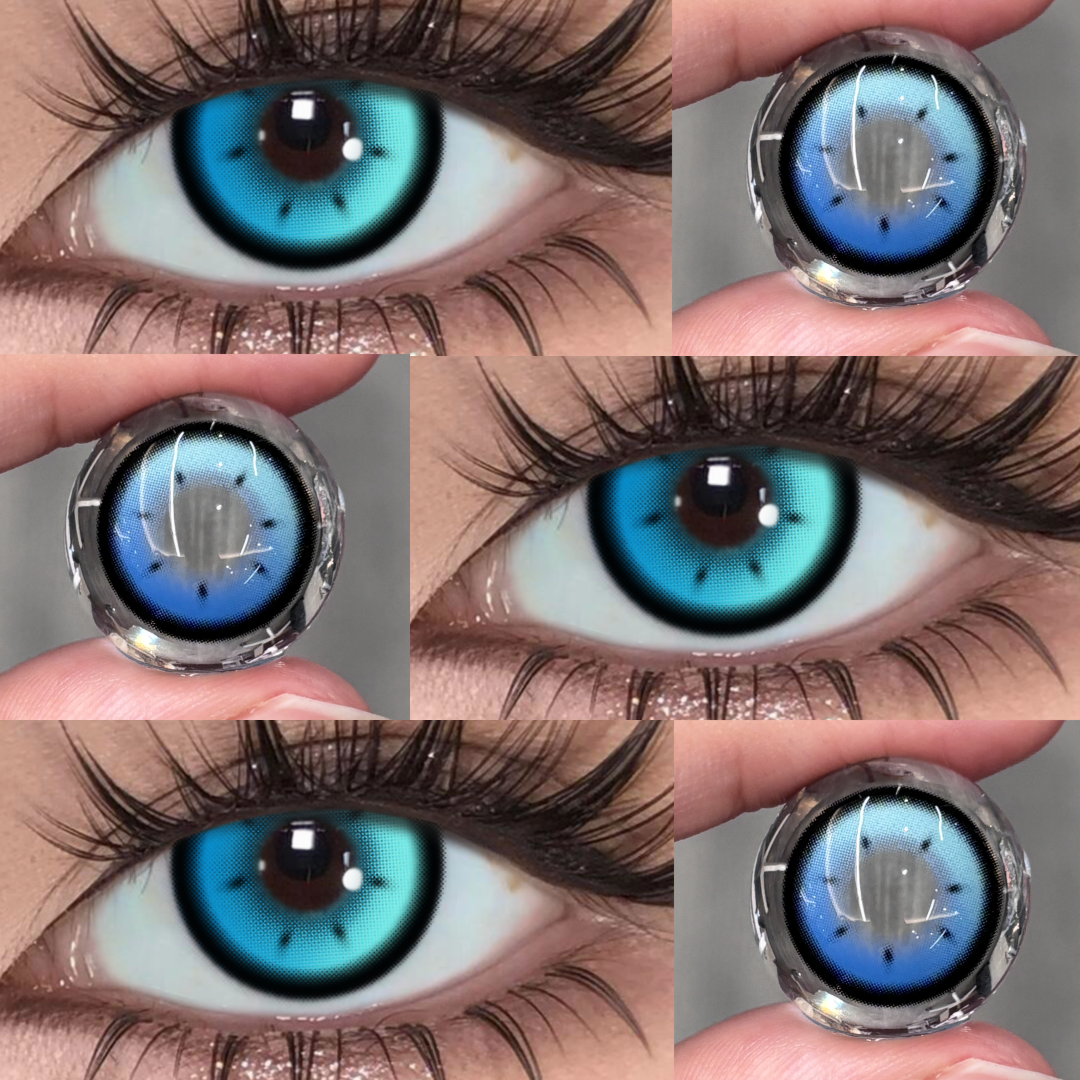 Rhapsody Blue - 1 Year, 2 lenses Colored Contacts - Gleglow