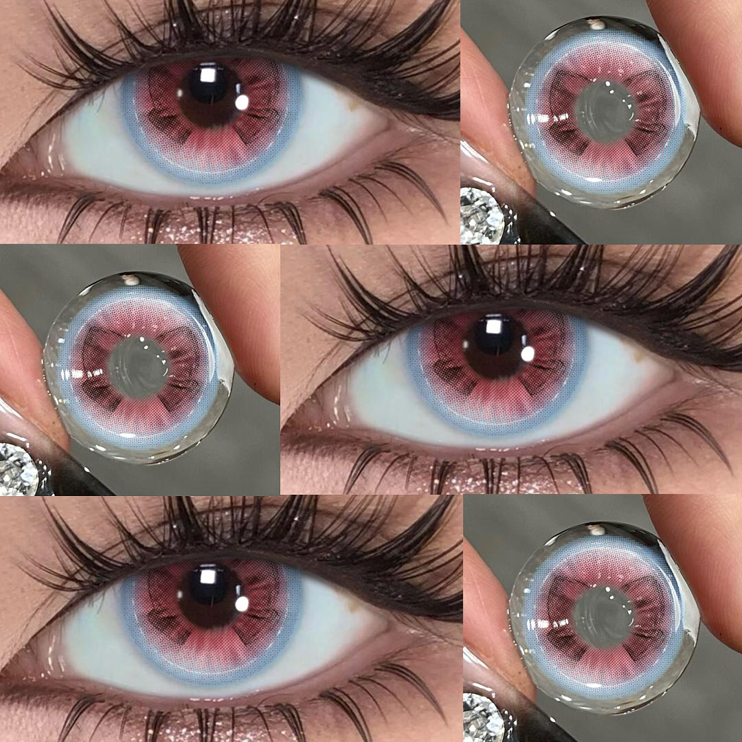 Dreamy Bow Pink - 1 Year, 2 lenses Colored Contacts - Gleglow