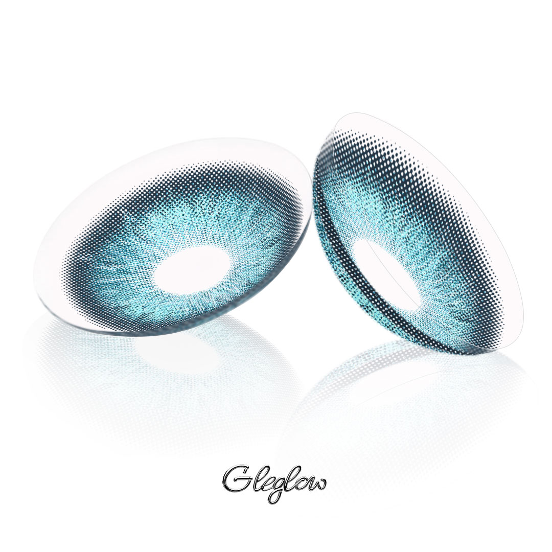 Iced Blue - 1 Year, 2 lenses Colored Contacts - Gleglow