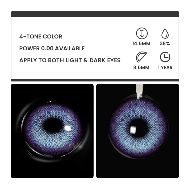 Babydoll Violet - 1 Year, 2 lenses