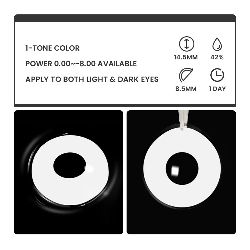 Blank White - 1 Day, 2 lenses