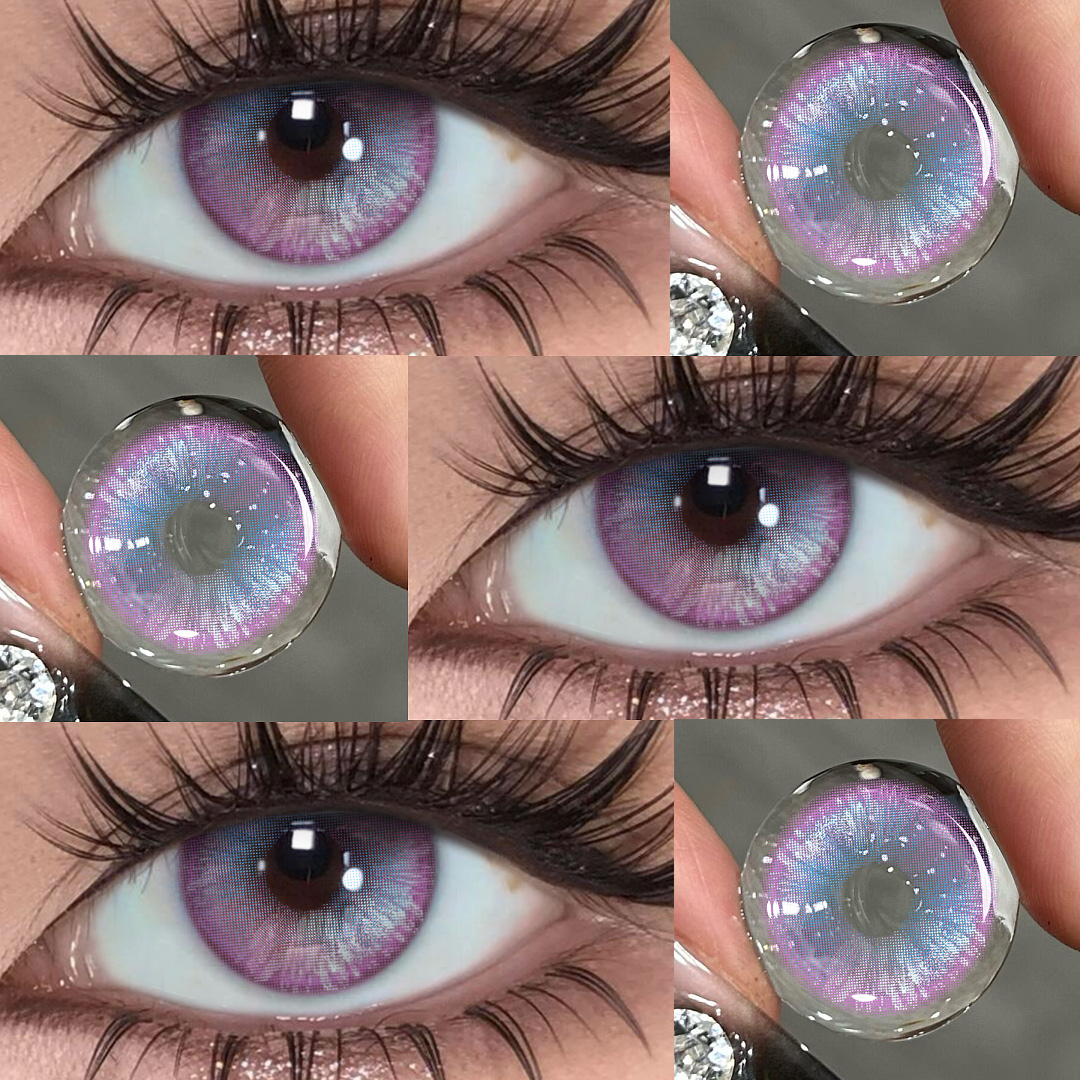 Coco Light Purple - 1 Year, 2 lenses Colored Contacts - Gleglow