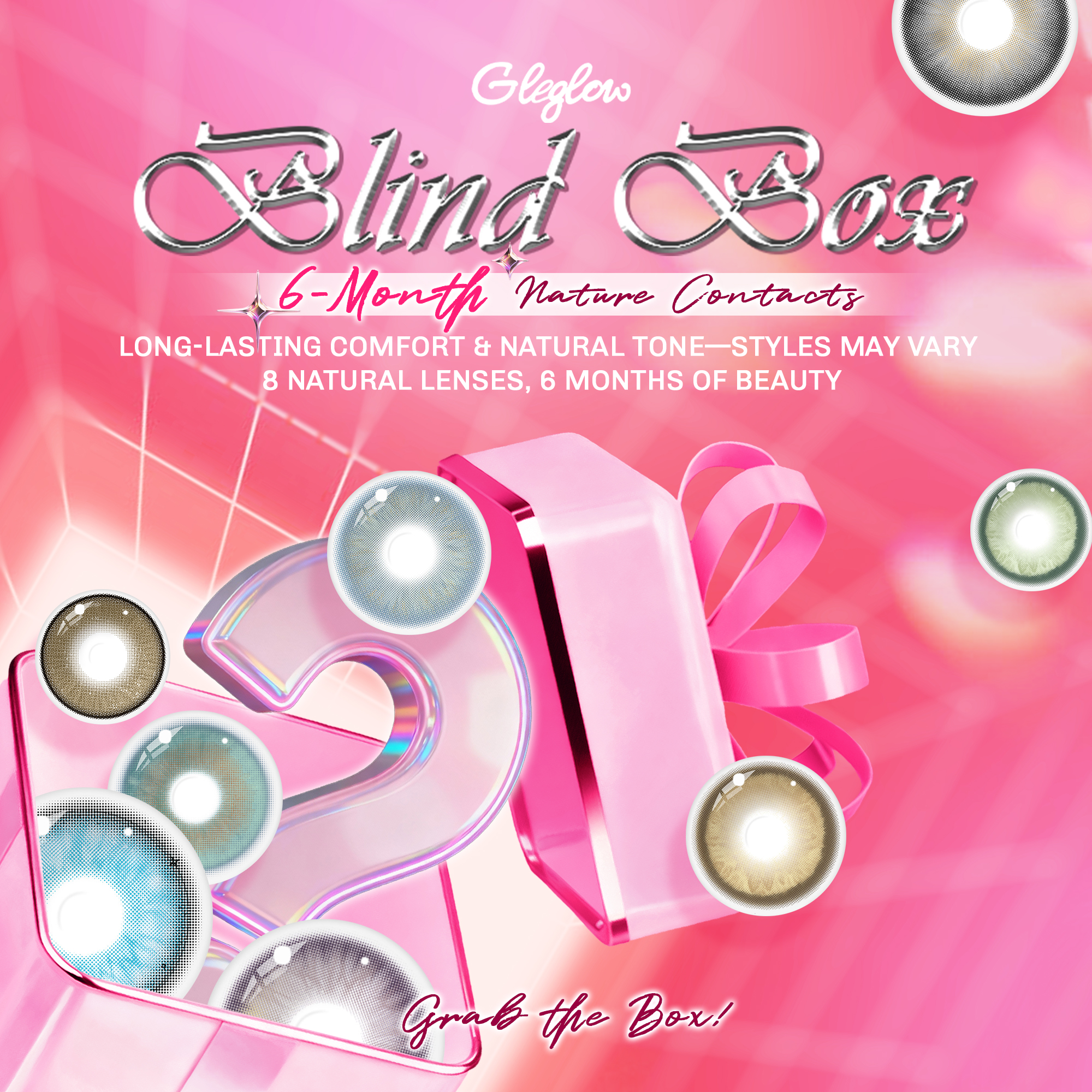 Gleglow 6-Month Nature Contacts Blind Box | 8 Pairs